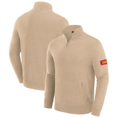 Kansas City Chiefs J. Palmer Franchise Quarter-Zip Sweater - Tan - NFL