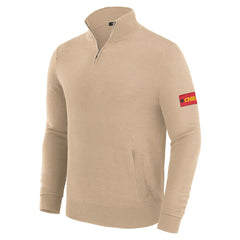 Kansas City Chiefs J. Palmer Franchise Quarter-Zip Sweater - Tan - NFL