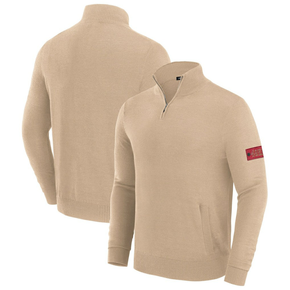 San Francisco 49ers J. Palmer Franchise Quarter-Zip Sweater - Tan - NFL