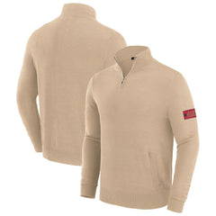 San Francisco 49ers J. Palmer Franchise Quarter-Zip Sweater - Tan - NFL