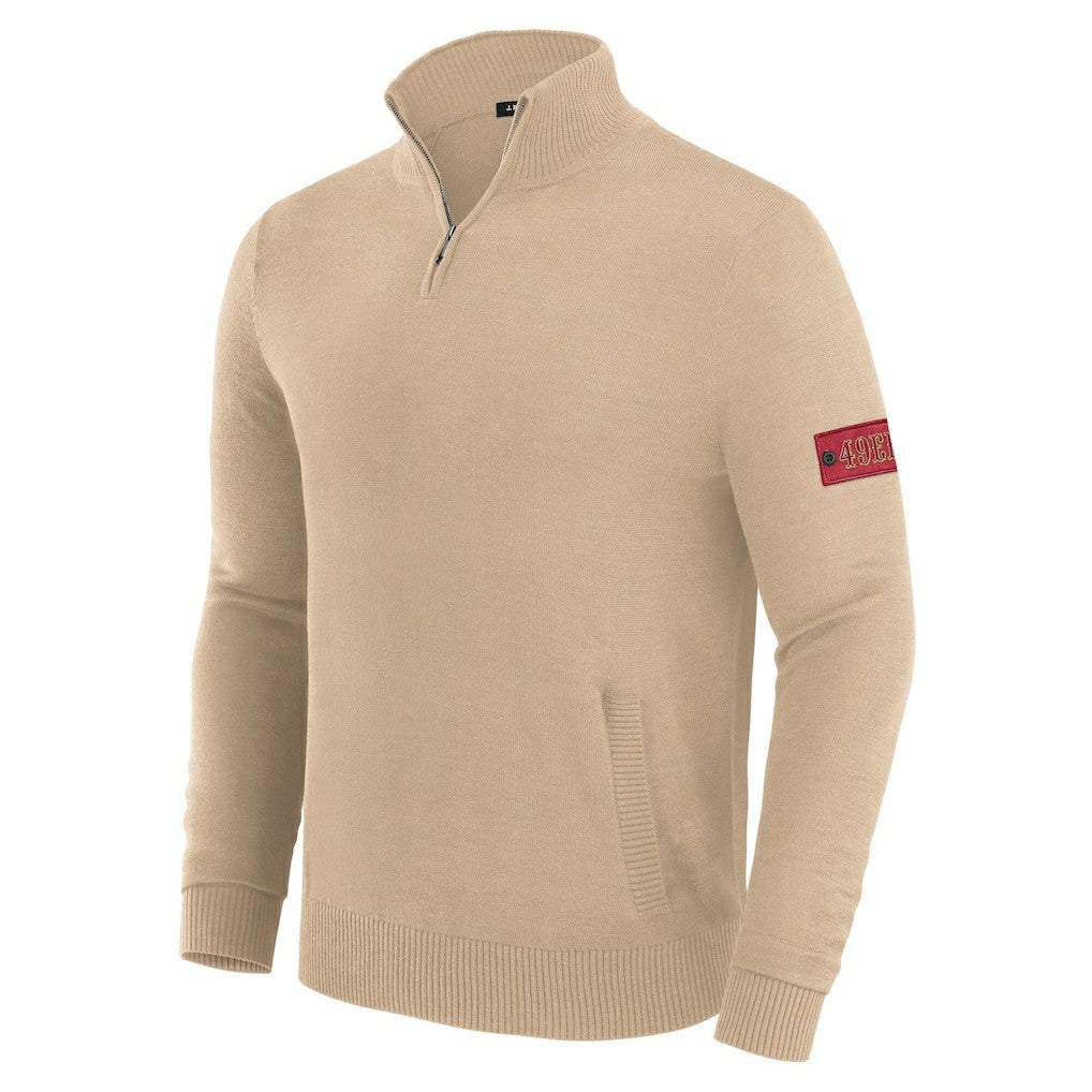 San Francisco 49ers J. Palmer Franchise Quarter-Zip Sweater - Tan - NFL