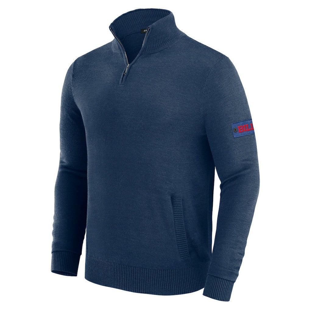 Buffalo Bills J. Palmer Franchise Quarter-Zip Sweater - Navy - NFL