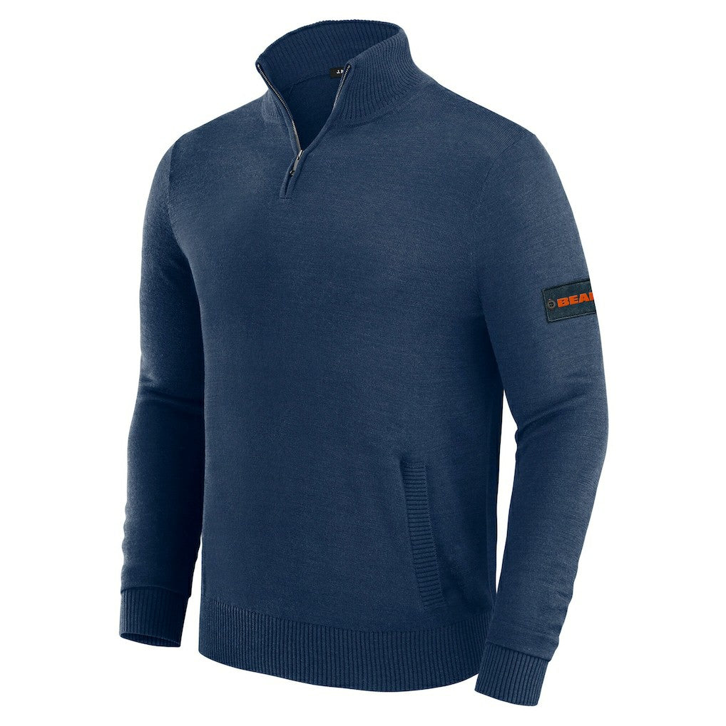 Chicago Bears J. Palmer Franchise Quarter-Zip Sweater - Navy - NFL