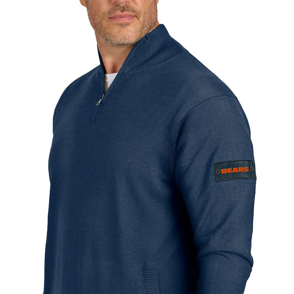 Chicago Bears J. Palmer Franchise Quarter-Zip Sweater - Navy - NFL
