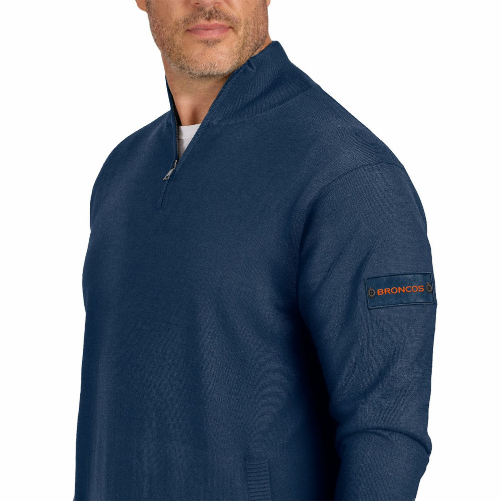 Denver Broncos J. Palmer Franchise Quarter-Zip Sweater - Navy - NFL