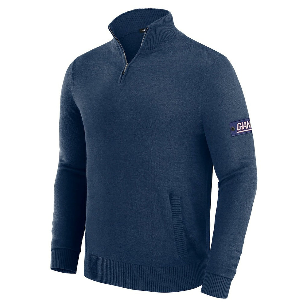 New York Giants J. Palmer Franchise Quarter-Zip Sweater - Navy - NFL