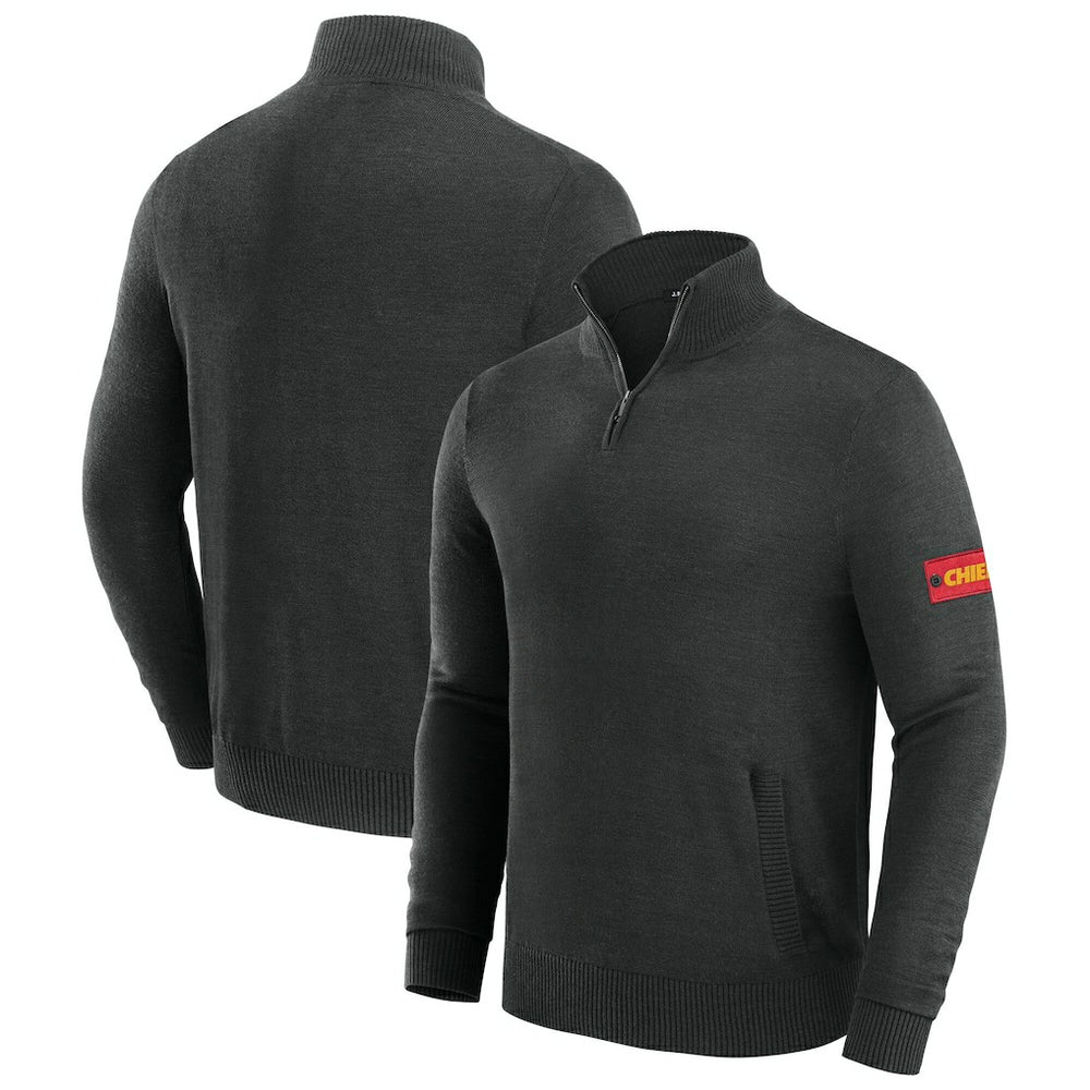 Kansas City Chiefs J. Palmer Franchise Quarter-Zip Sweater - Black - NFL