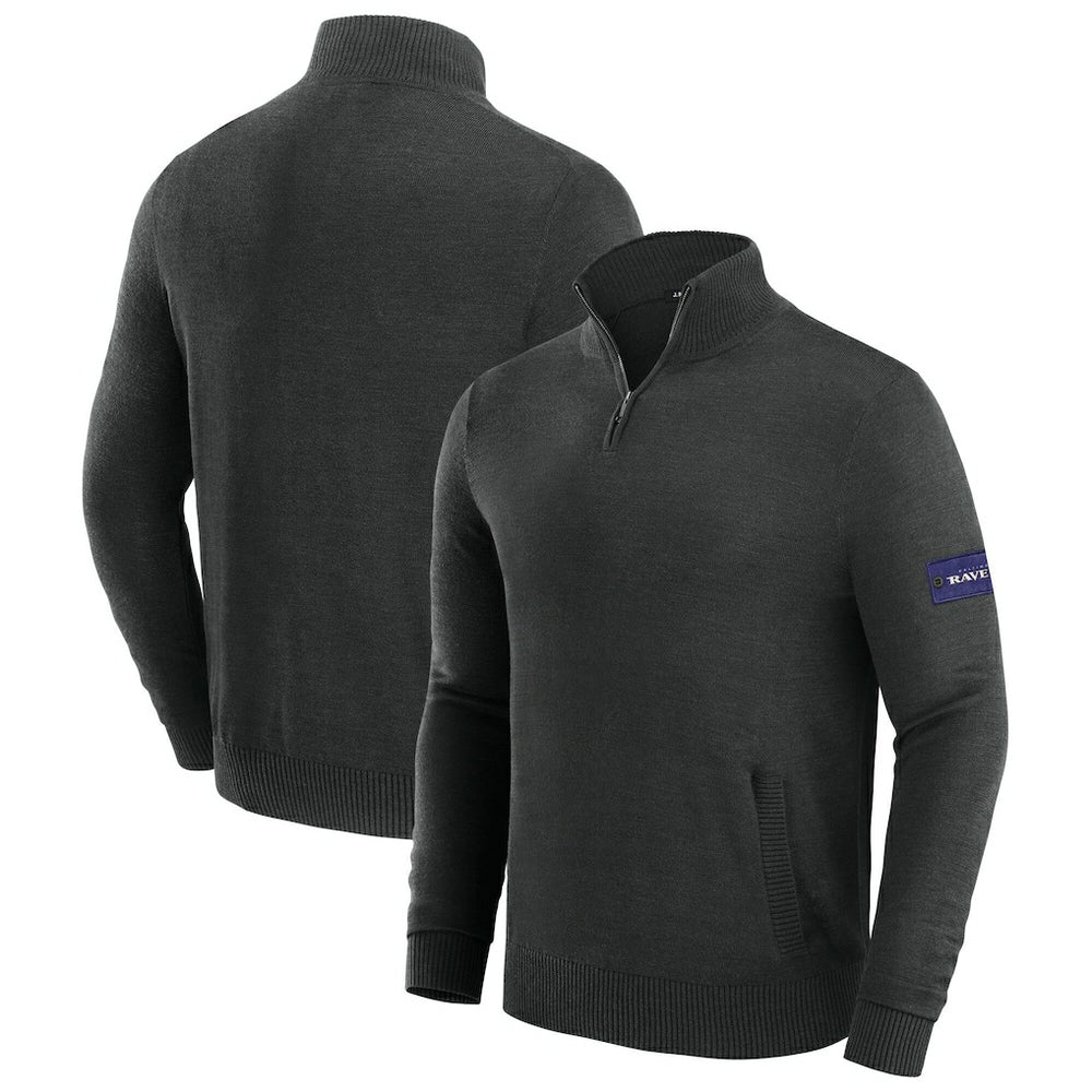 Baltimore Ravens J. Palmer Franchise Quarter-Zip Sweater - Black - NFL