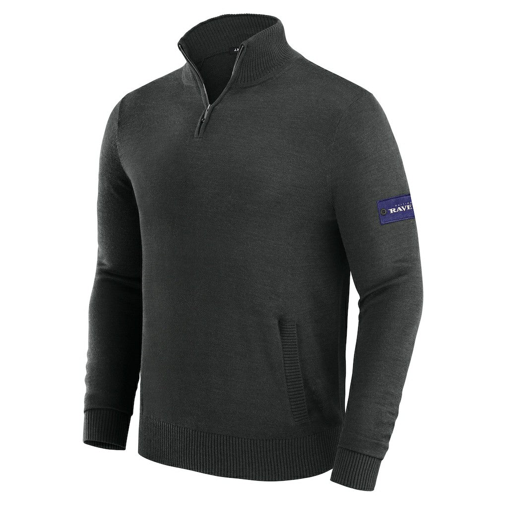 Baltimore Ravens J. Palmer Franchise Quarter-Zip Sweater - Black - NFL