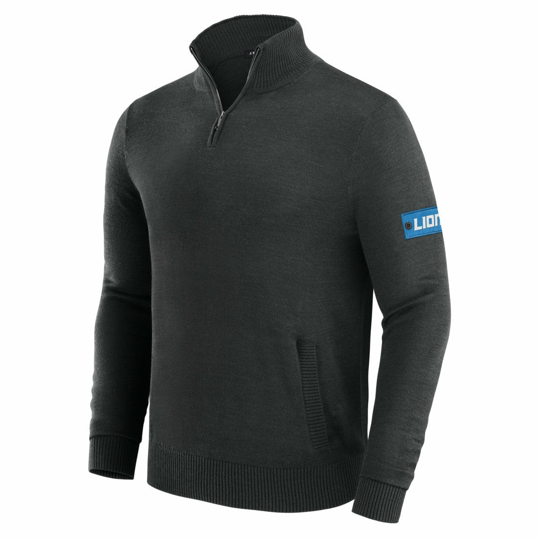 Detroit Lions J. Palmer Franchise Quarter-Zip Sweater - Black - NFL