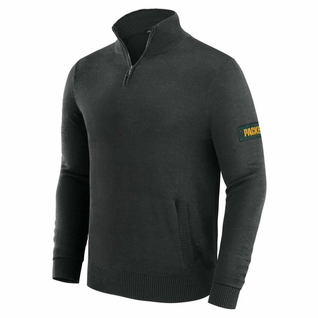 Green Bay Packers J. Palmer Franchise Quarter-Zip Sweater - Black - NFL