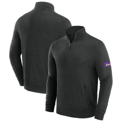 Minnesota Vikings J. Palmer Franchise Quarter-Zip Sweater - Black - NFL