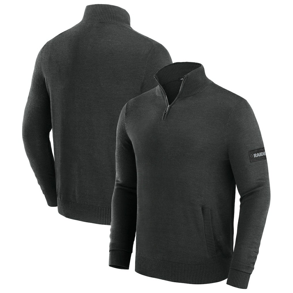 Las Vegas Raiders J. Palmer Franchise Quarter-Zip Sweater - Black - NFL