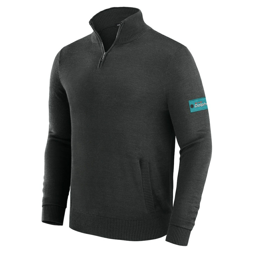 Miami Dolphins J. Palmer Franchise Quarter-Zip Sweater - Black - NFL