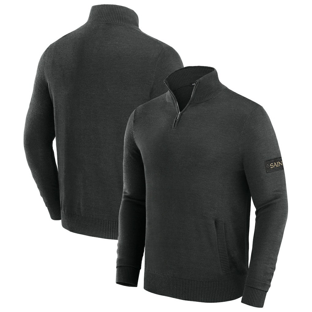 New Orleans Saints J. Palmer Franchise Quarter-Zip Sweater - Black - NFL