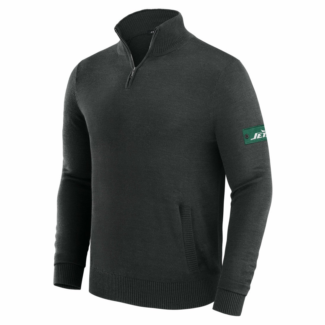 New York Jets J. Palmer Franchise Quarter-Zip Sweater - Black - NFL