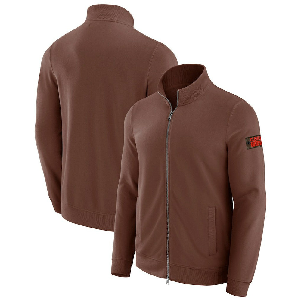 Cleveland Browns J. Palmer QB1 Full-Zip Sweatshirt - Tan - NFL