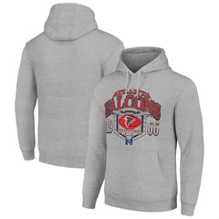 Atlanta Falcons Starter 80s Retro Pullover Hoodie - Heather Gray - NFL