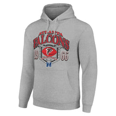 Atlanta Falcons Starter 80s Retro Pullover Hoodie - Heather Gray - NFL