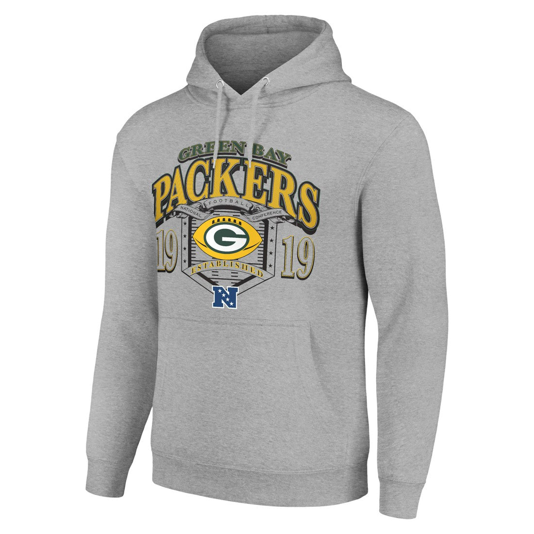 Green Bay Packers Starter 80s Retro Pullover Hoodie - Heather Gray - NFL