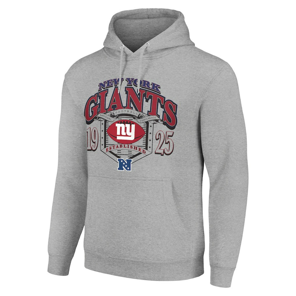 New York Giants Starter 80s Retro Pullover Hoodie - Heather Gray - NFL