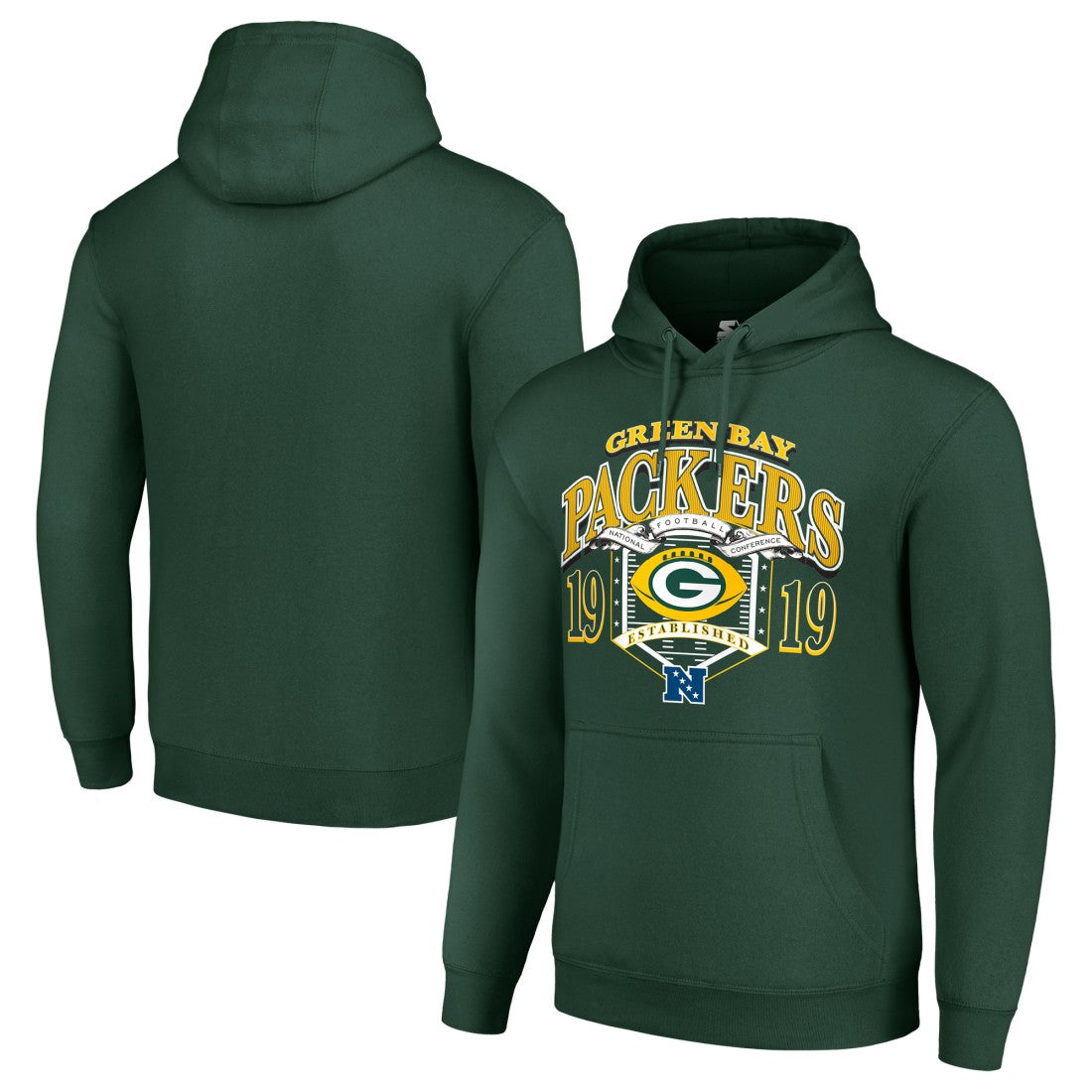Green Bay Packers Starter 80s Retro Pullover Hoodie - Green - NFL