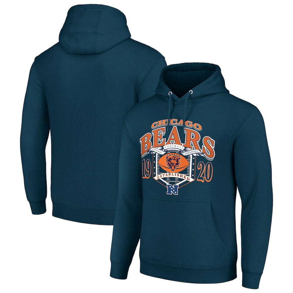 Chicago Bears Starter 80s Retro Pullover Hoodie - Navy - NFL