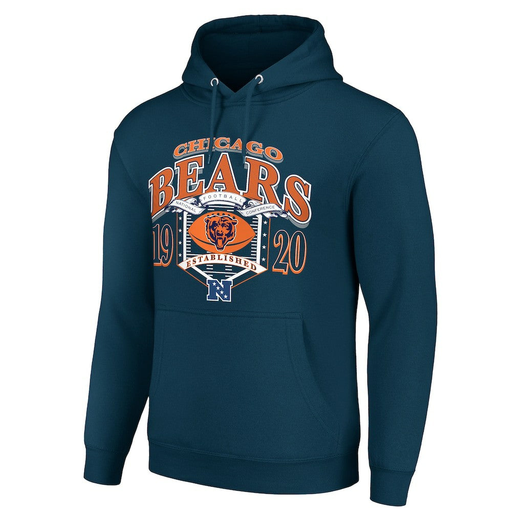Chicago Bears Starter 80s Retro Pullover Hoodie - Navy - NFL