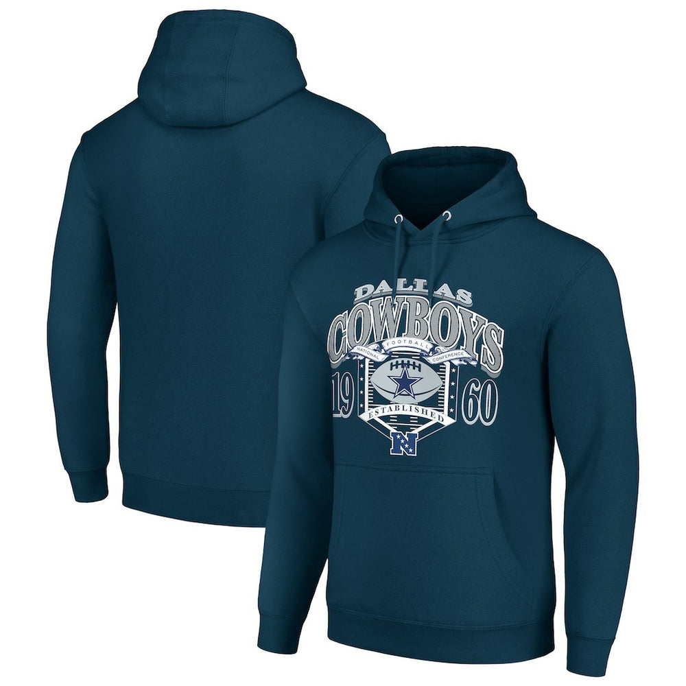 Dallas Cowboys Starter 80s Retro Pullover Hoodie - Navy - NFL