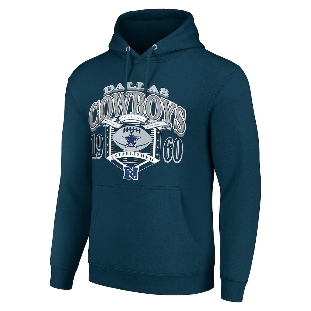Dallas Cowboys Starter 80s Retro Pullover Hoodie - Navy - NFL