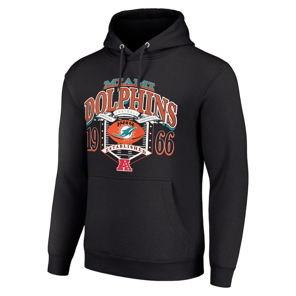 Miami Dolphins Starter 80s Retro Pullover Hoodie - Black - NFL