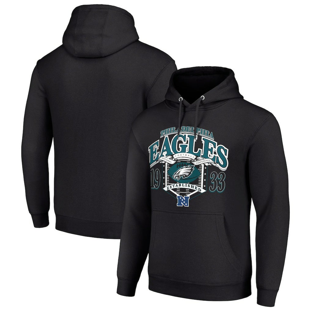 Philadelphia Eagles Starter 80s Retro Pullover Hoodie - Black - NFL