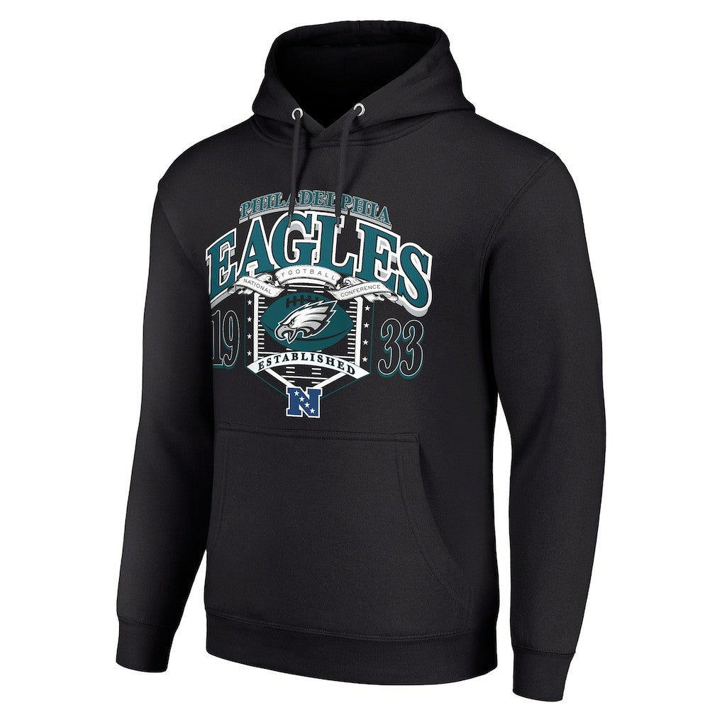 Philadelphia Eagles Starter 80s Retro Pullover Hoodie - Black - NFL