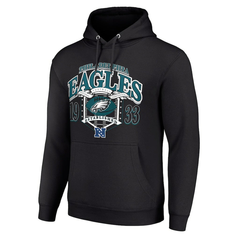 Philadelphia Eagles Starter 80s Retro Pullover Hoodie - Black - NFL