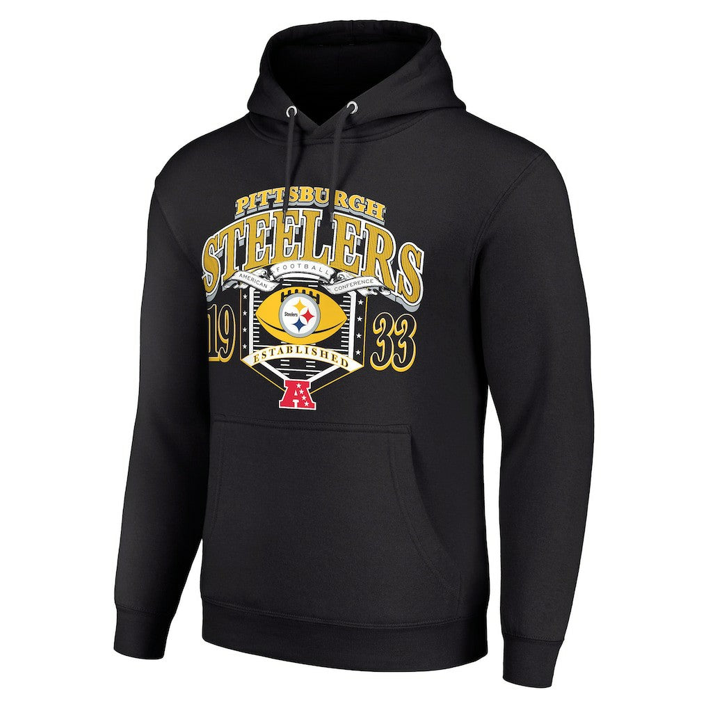 Pittsburgh Steelers Starter 80s Retro Pullover Hoodie - Black - NFL
