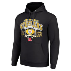 Pittsburgh Steelers Starter 80s Retro Pullover Hoodie - Black - NFL