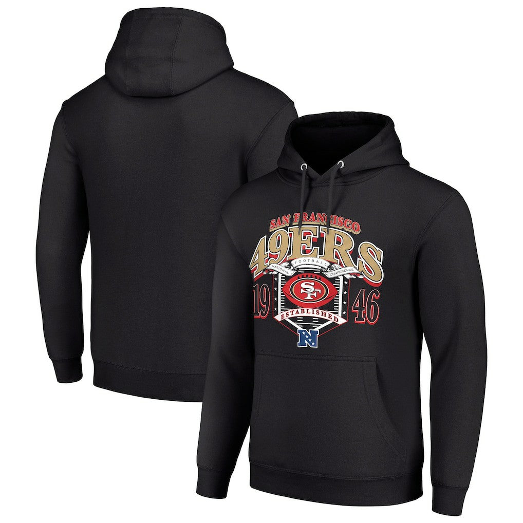 San Francisco 49ers Starter 80s Retro Pullover Hoodie - Black - NFL