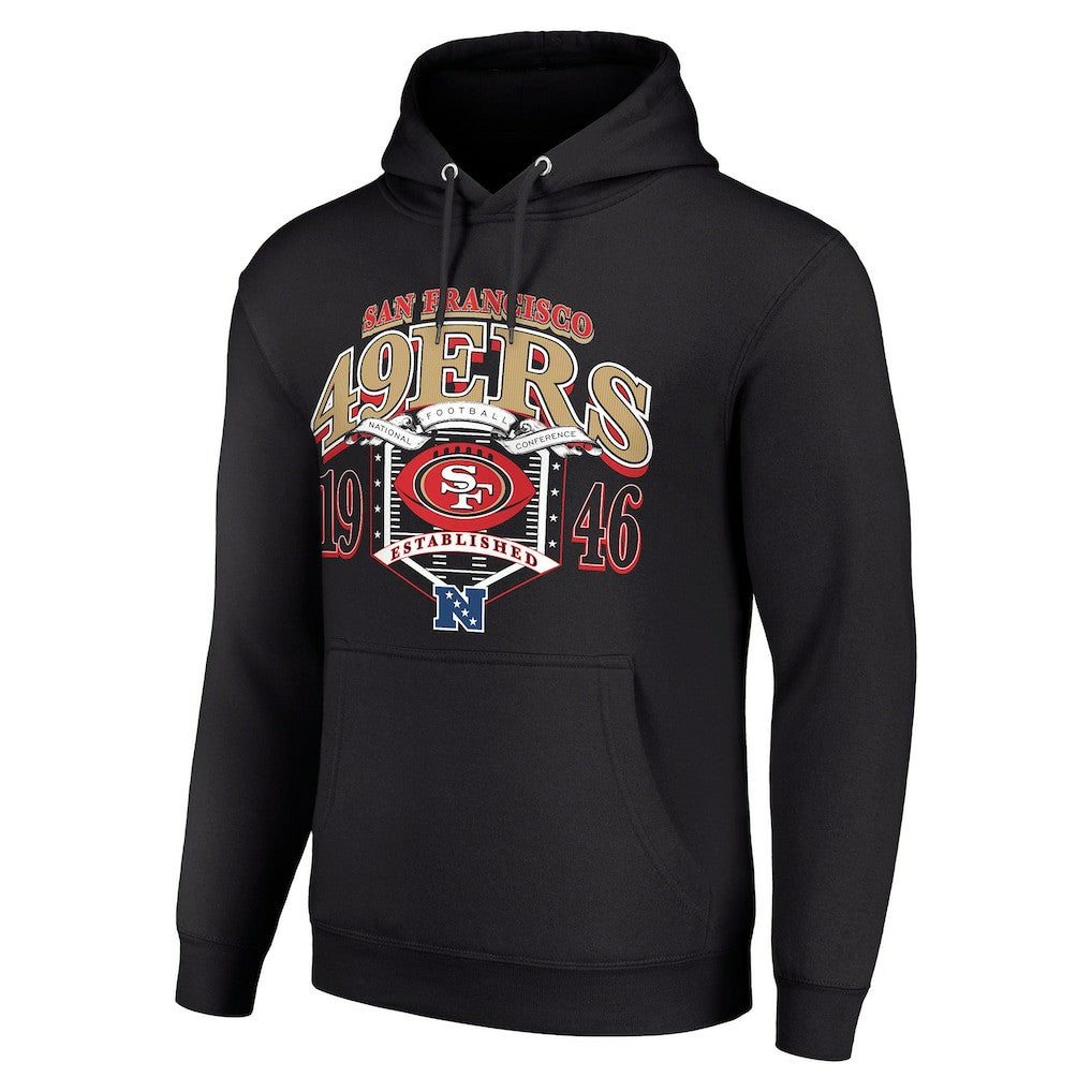 San Francisco 49ers Starter 80s Retro Pullover Hoodie - Black - NFL