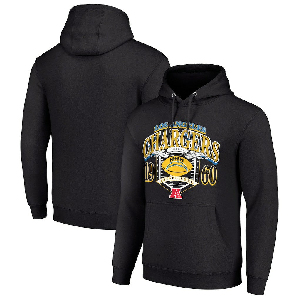Los Angeles Chargers Starter 80s Retro Pullover Hoodie - Black - NFL