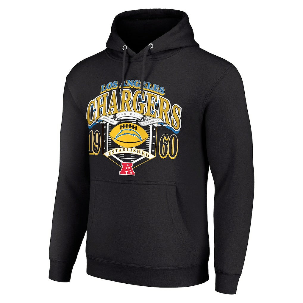 Los Angeles Chargers Starter 80s Retro Pullover Hoodie - Black - NFL