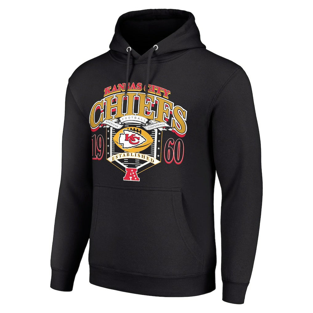 Kansas City Chiefs Starter 80s Retro Pullover Hoodie - Black - NFL