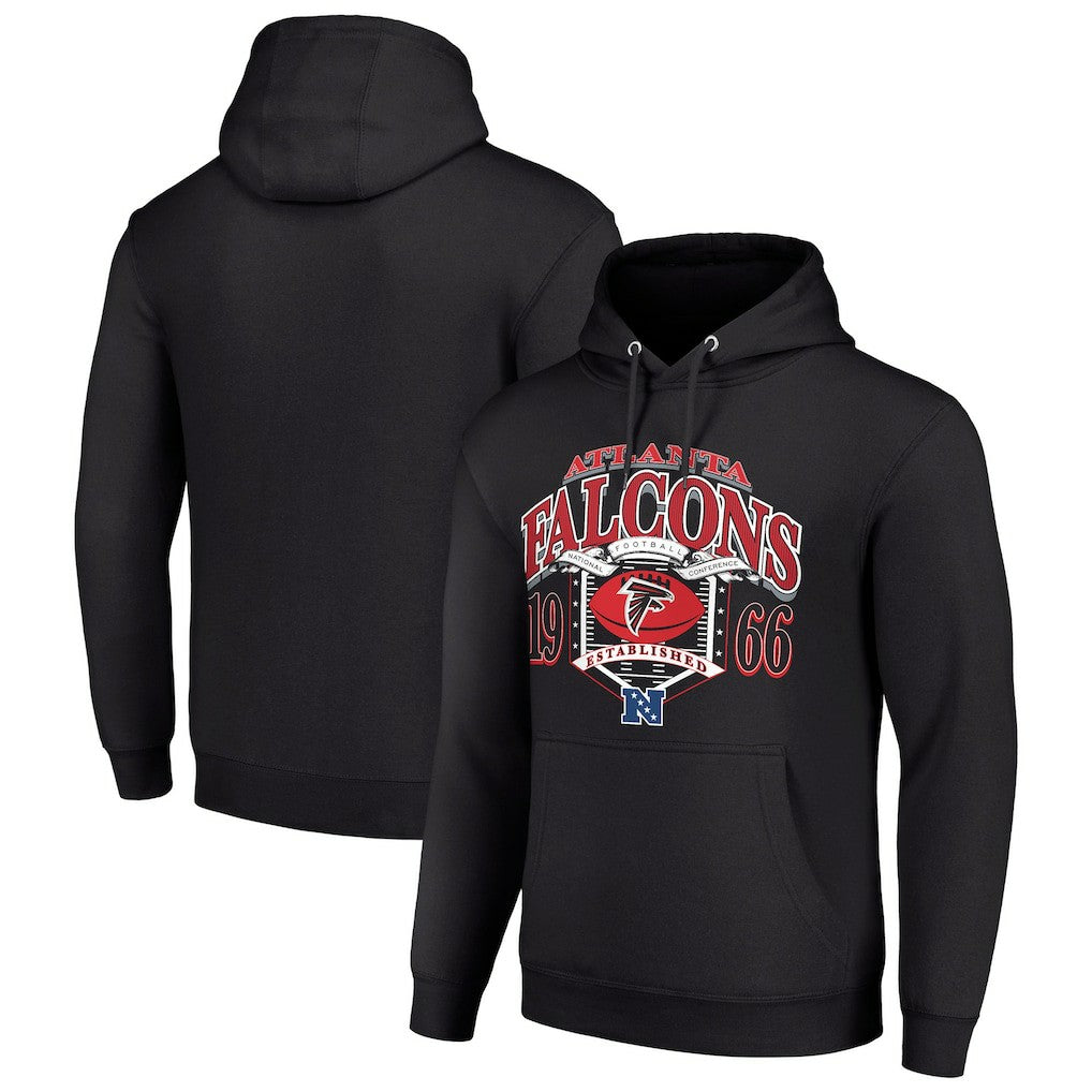 Atlanta Falcons Starter 80s Retro Pullover Hoodie - Black - NFL