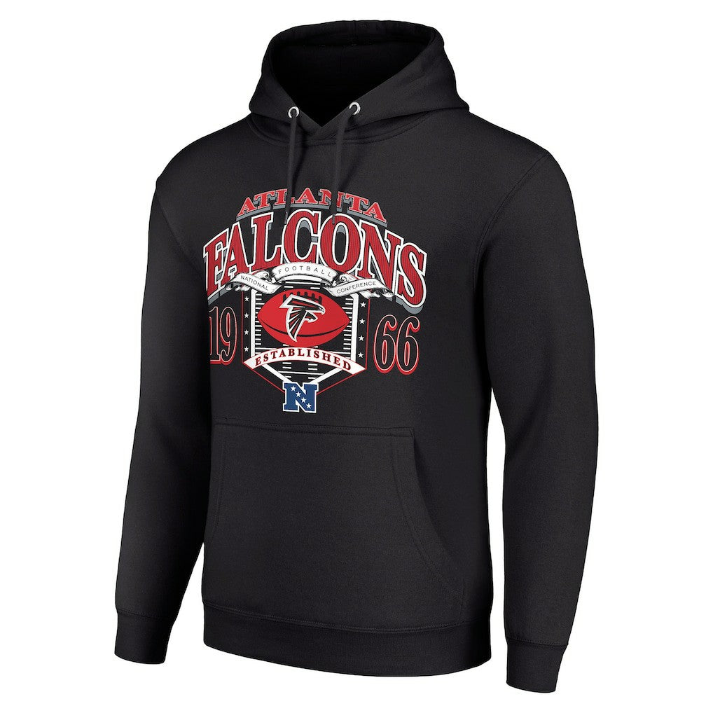Atlanta Falcons Starter 80s Retro Pullover Hoodie - Black - NFL