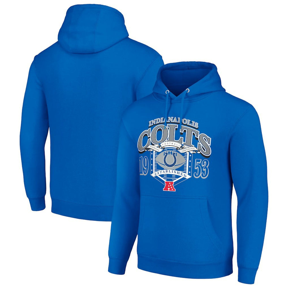 Indianapolis Colts Starter 80s Retro Pullover Hoodie - Royal - NFL