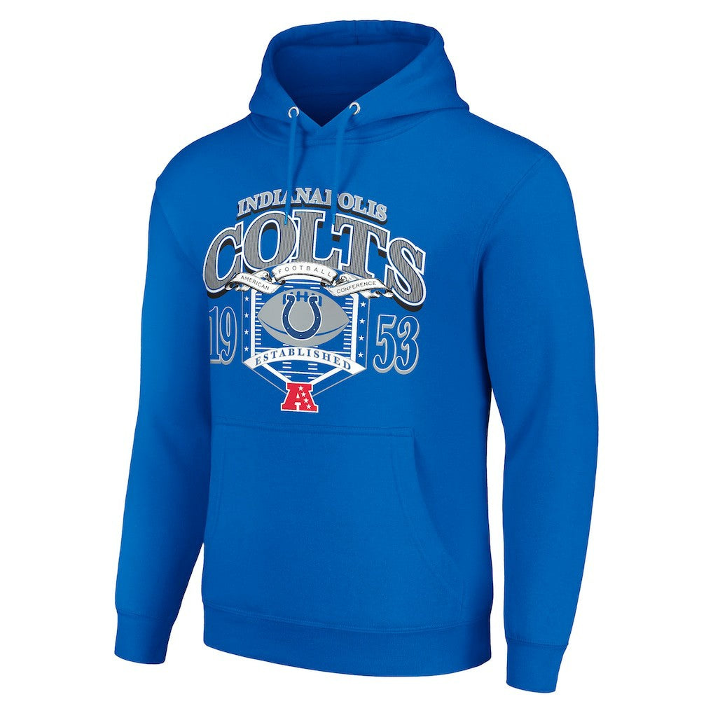 Indianapolis Colts Starter 80s Retro Pullover Hoodie - Royal - NFL