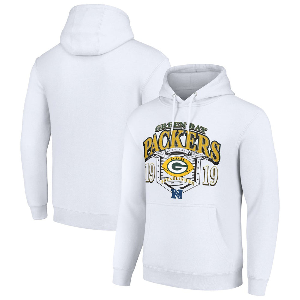 Green Bay Packers Starter 80s Retro Pullover Hoodie - White - NFL