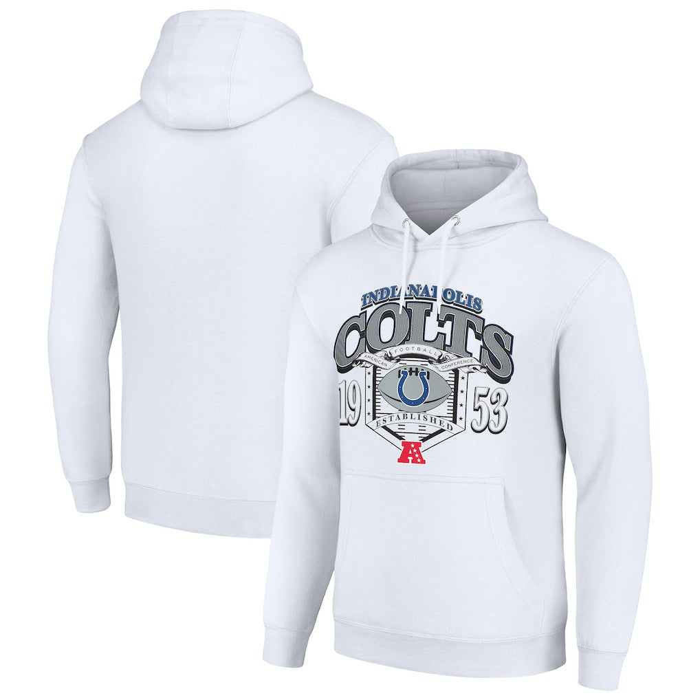Indianapolis Colts Starter 80s Retro Pullover Hoodie - White - NFL