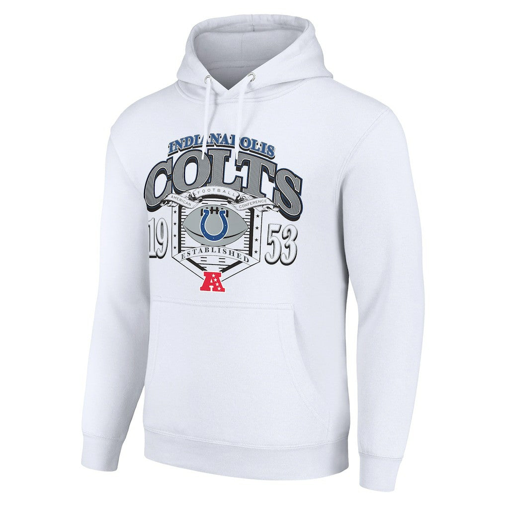 Indianapolis Colts Starter 80s Retro Pullover Hoodie - White - NFL