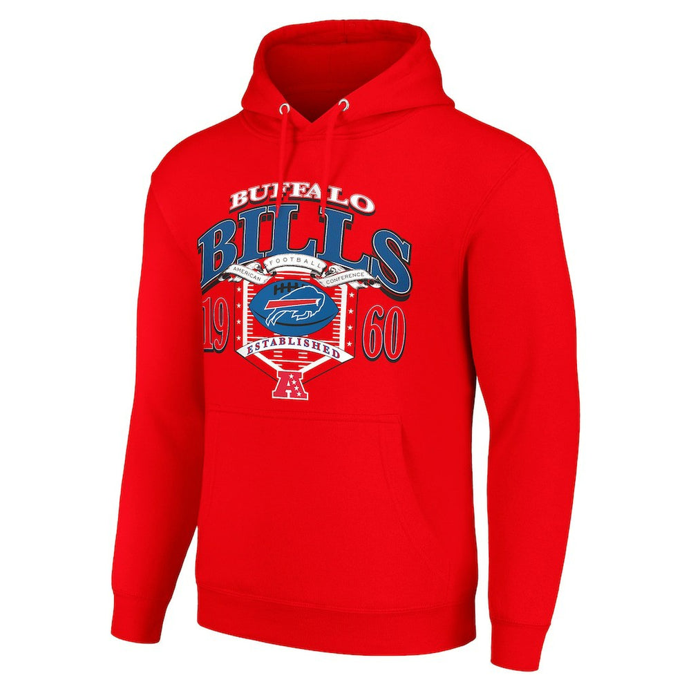 Buffalo Bills Starter 80s Retro Pullover Hoodie - Red - NFL
