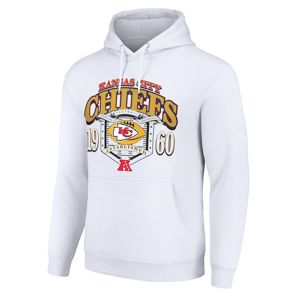 Kansas City Chiefs Starter 80s Retro Pullover Hoodie - White - NFL